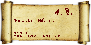 Augustin Nóra névjegykártya